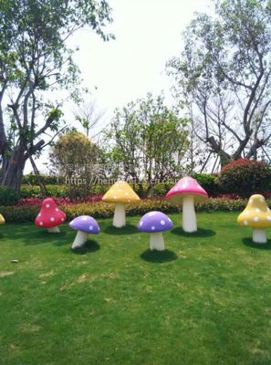 湖南園林景觀創意蘑菇擺件 仿真植物玻璃鋼蘑菇 港城雕塑批發零售廠家